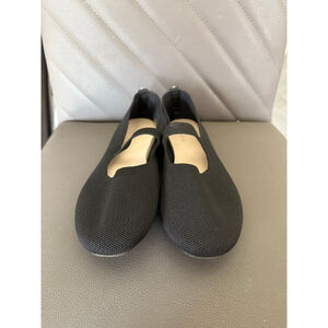 Women's Danskin Black Shine Vegan Textile Flats Size 10